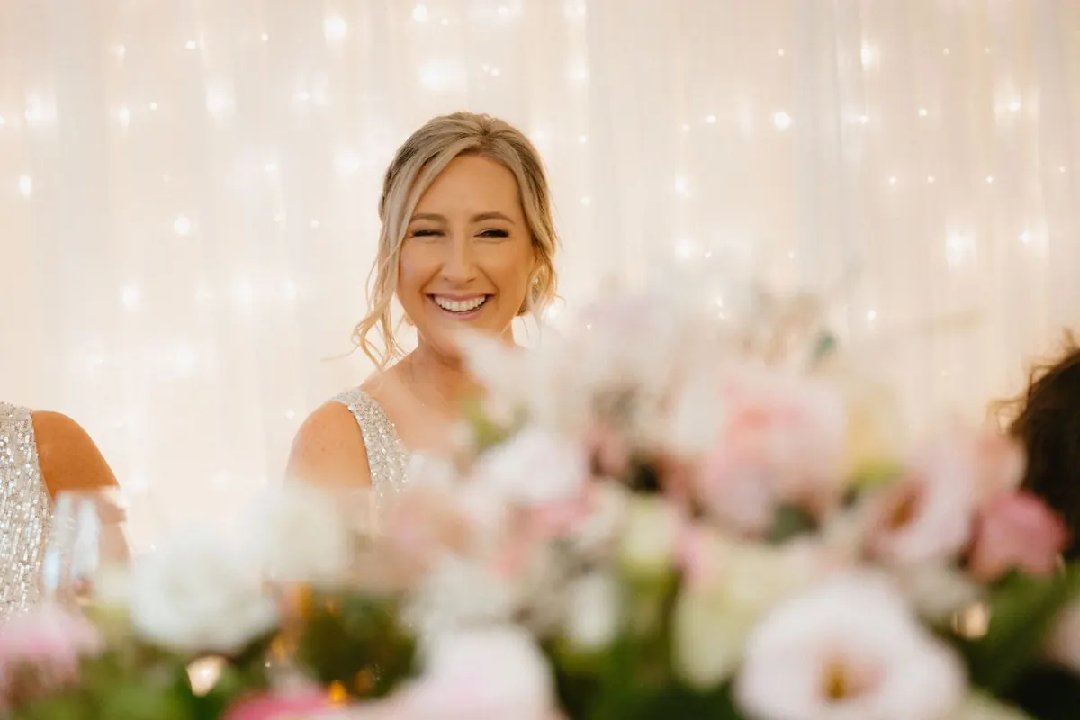 Documentary wedding photography during speeches at Killeavy Castle