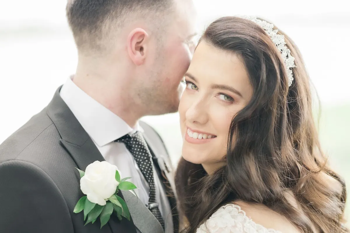 Michelle and Chris together in soft portrait light.