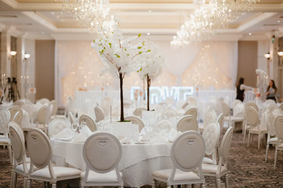 The decorated reception room