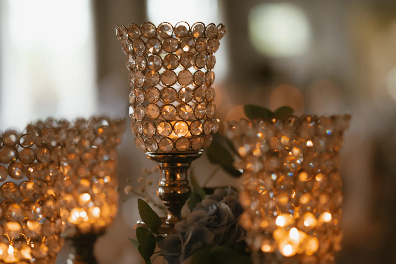 Candles on the reception table