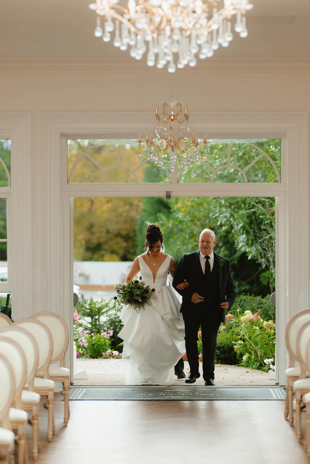 Chloe enters the ceremony room