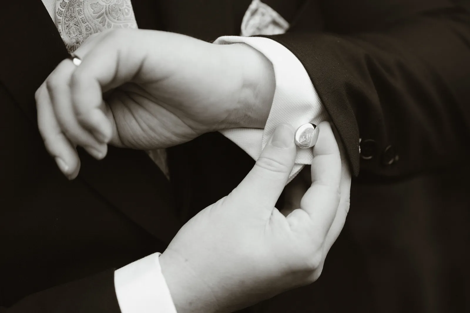 A watch and cuff detail