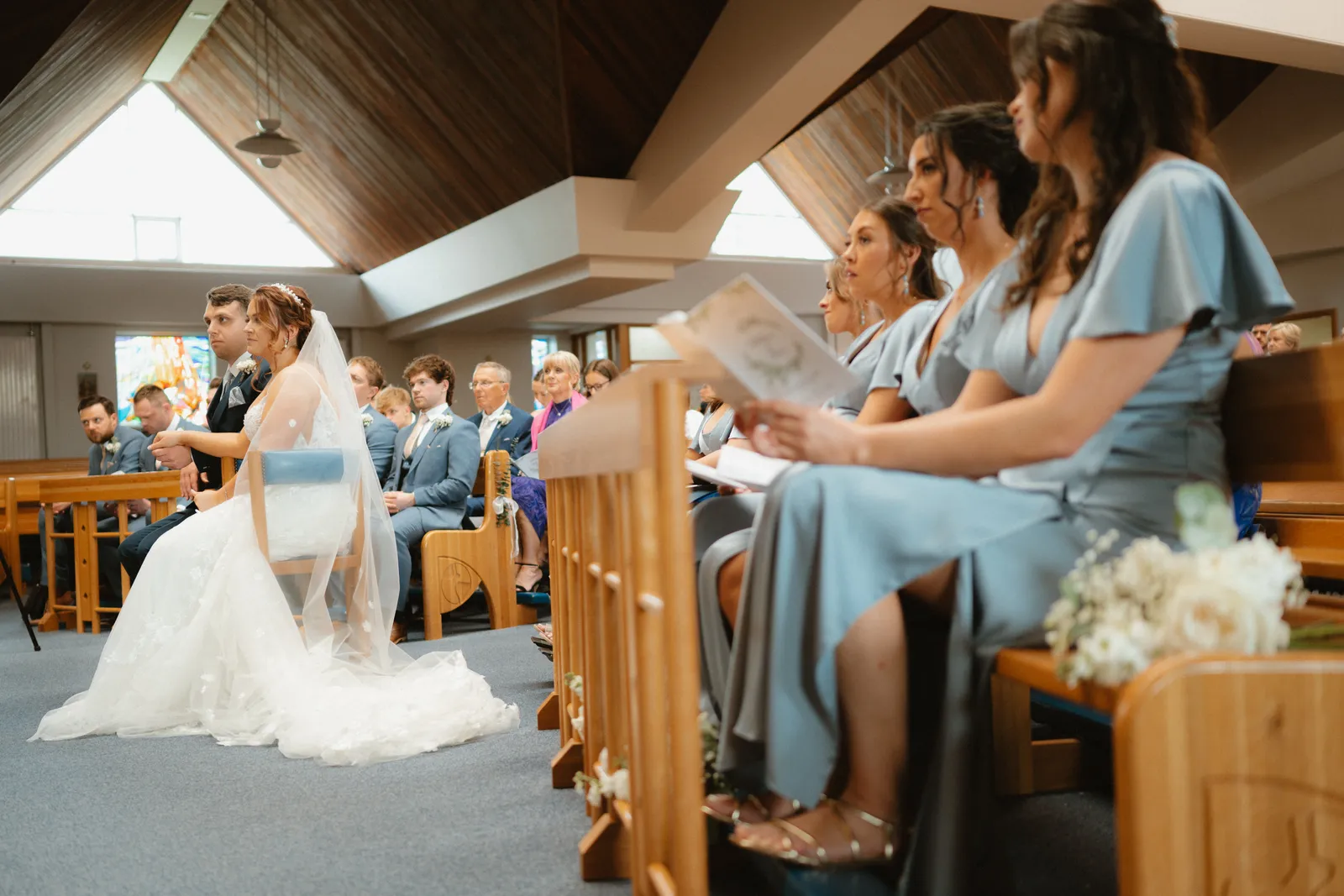 Claire and Will during the ceremony