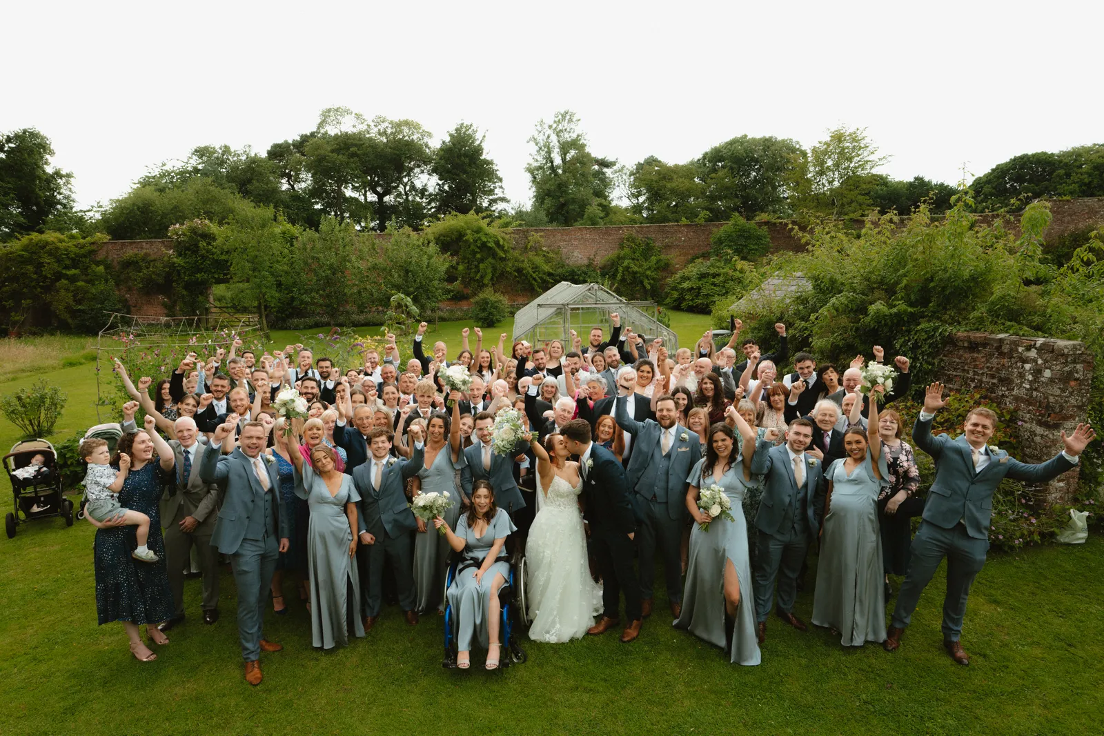 Large group photograph in the gardens