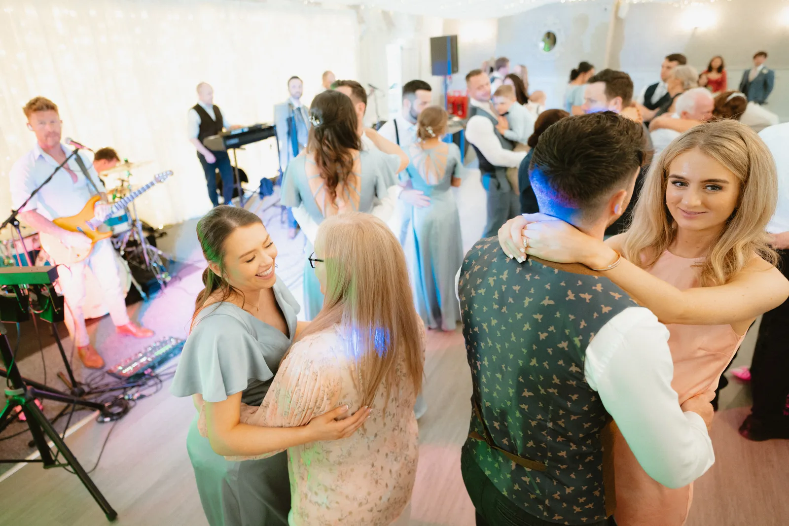 Guests dancing near the band