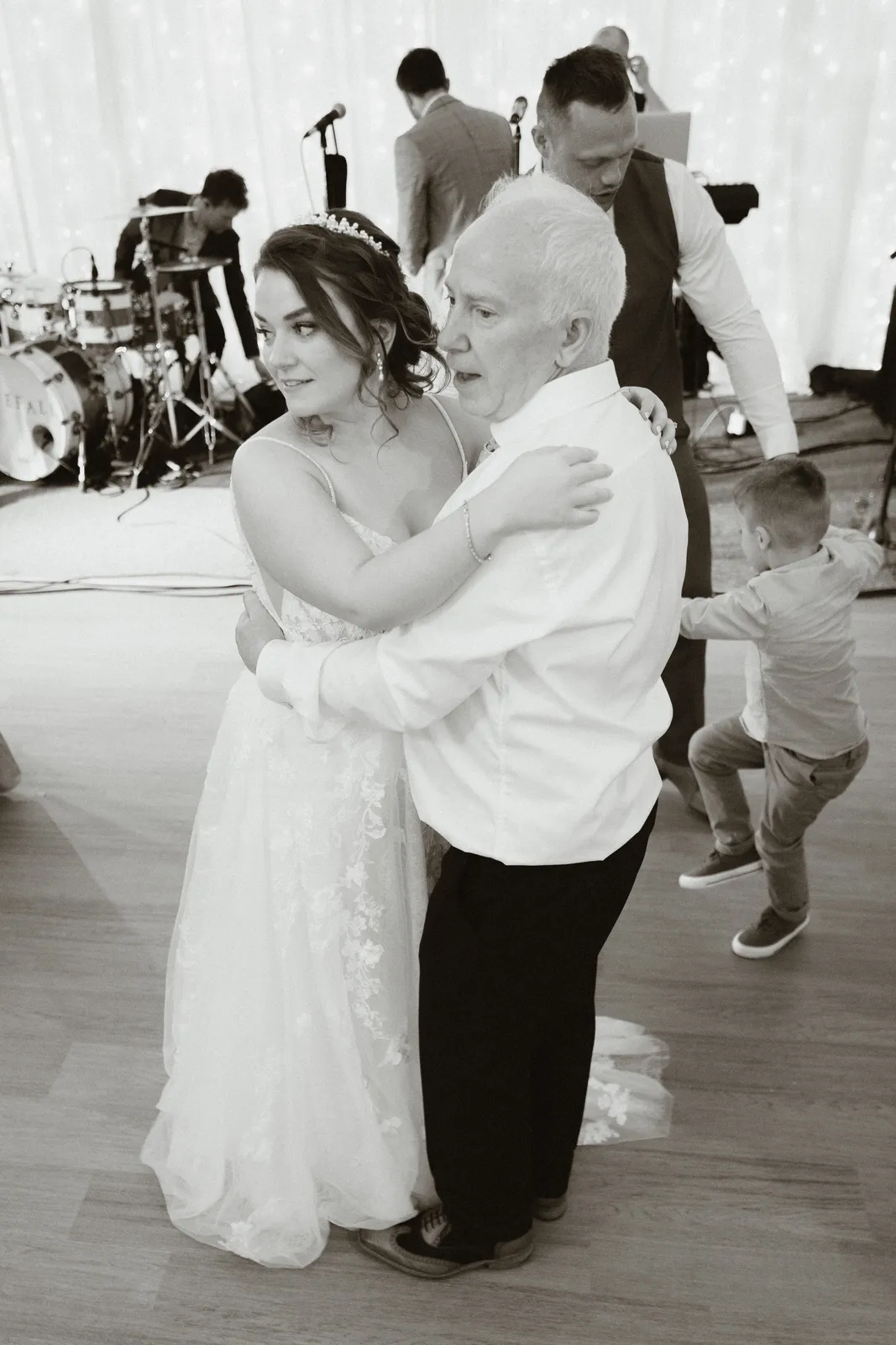 Claire dancing with a guest