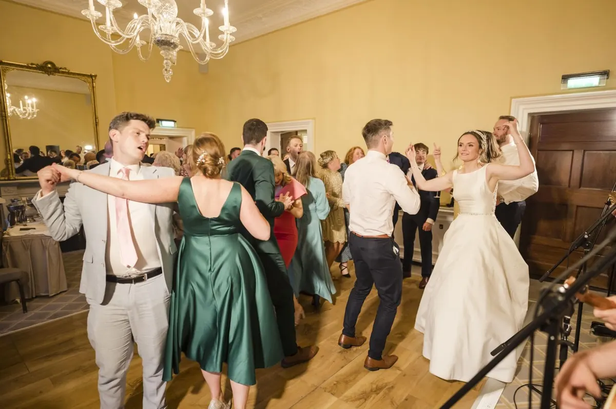 Carole and Stephen celebrating on the dance floor.