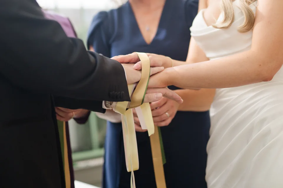 Hands and rings tell a small part of the ceremony story.