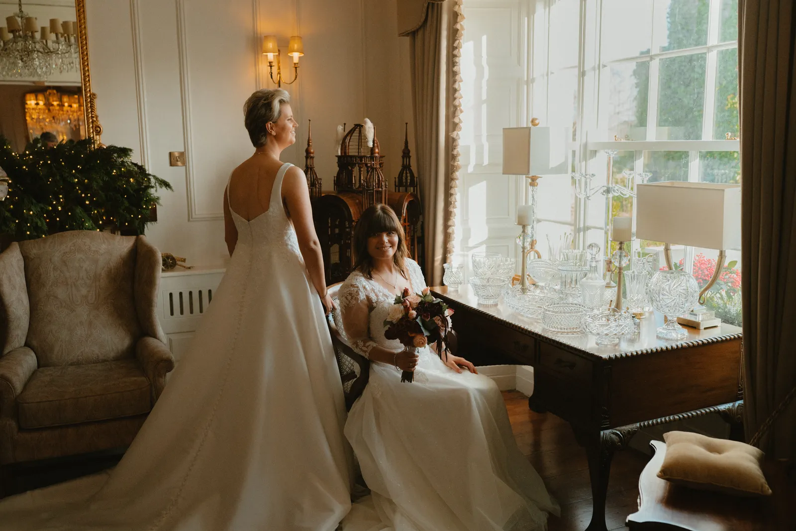 The couple in the window light