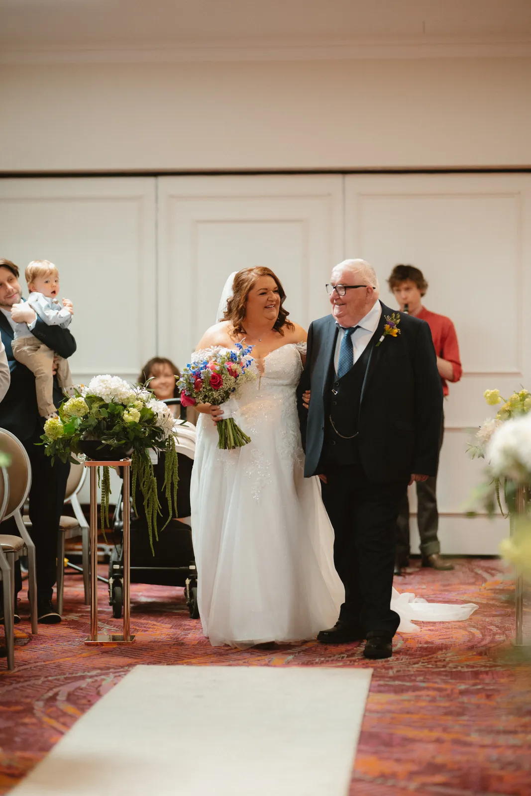 Michelle entering the ceremony