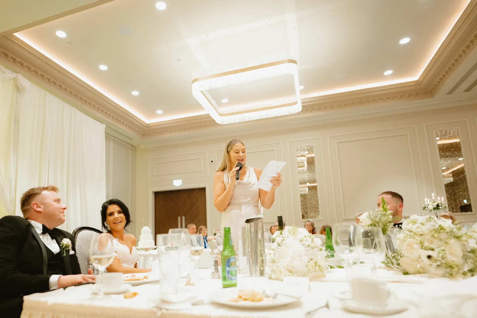 A speech with Nicola and Ciaran listening
