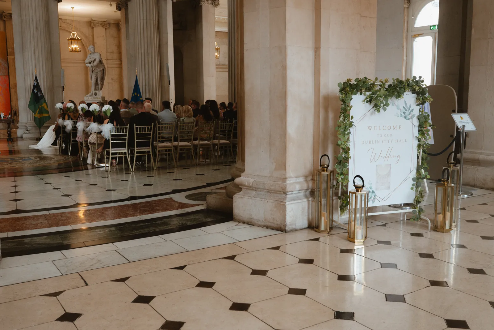 Wide view of the ceremony setting