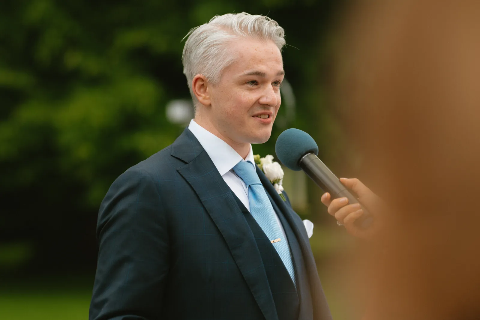 Jack speaking during the vows