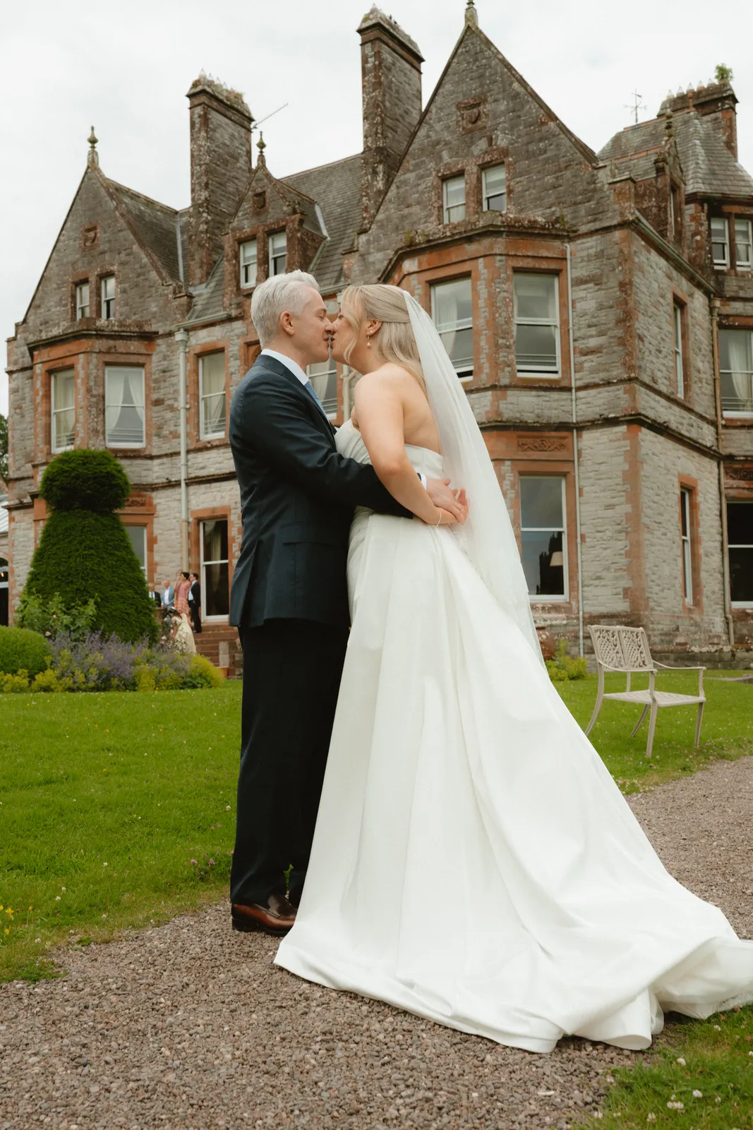 Roslyn and Jack with Castle Leslie behind them