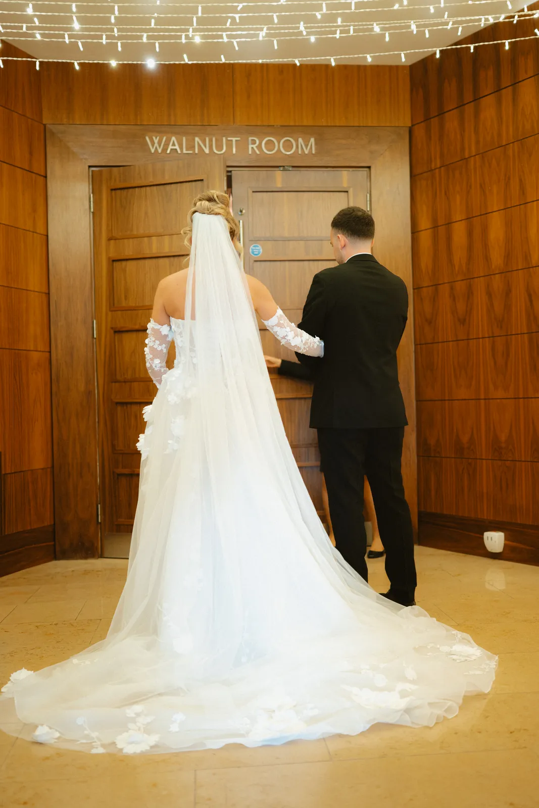 Tara arrives in the ceremony room