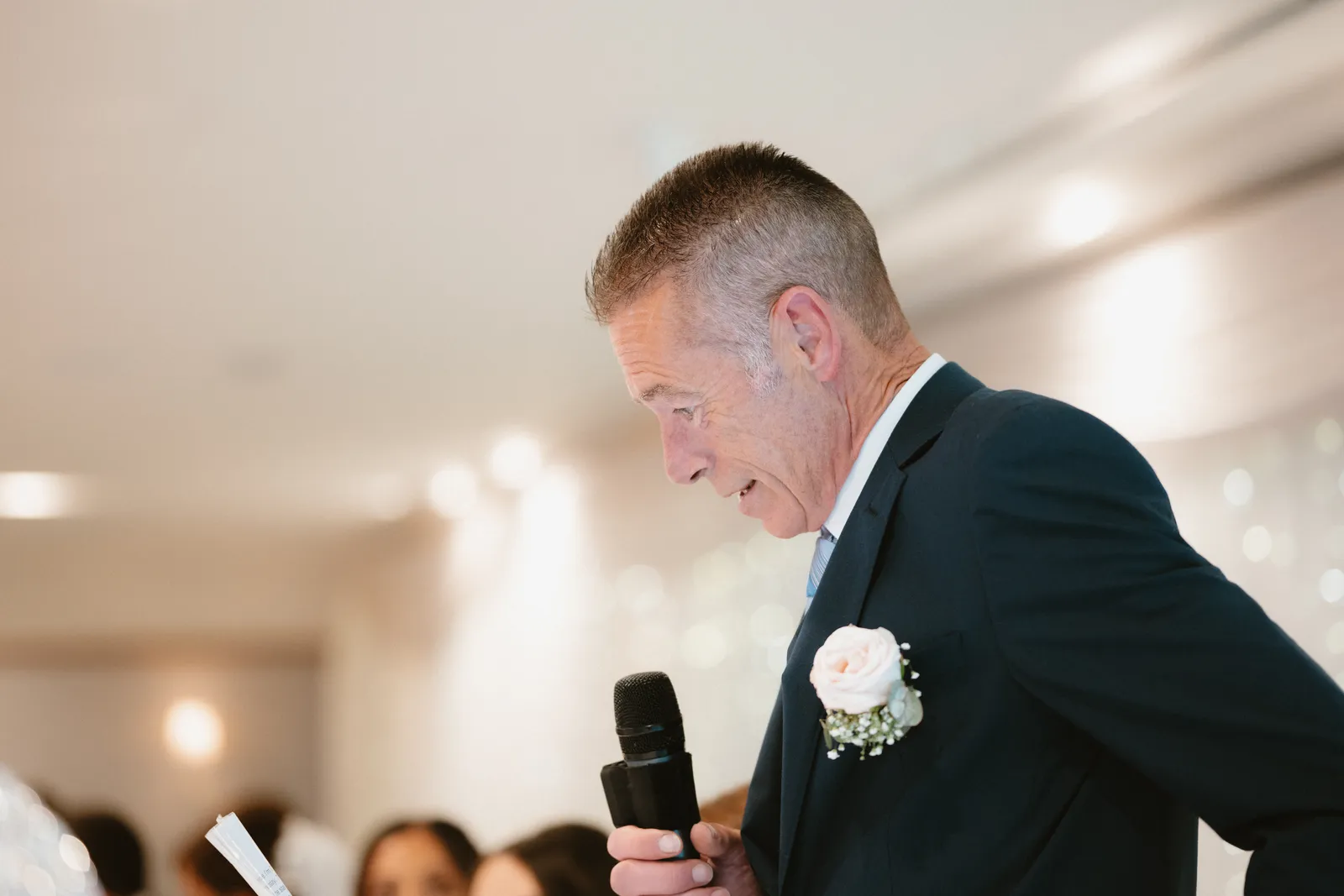 A guest gives a speech